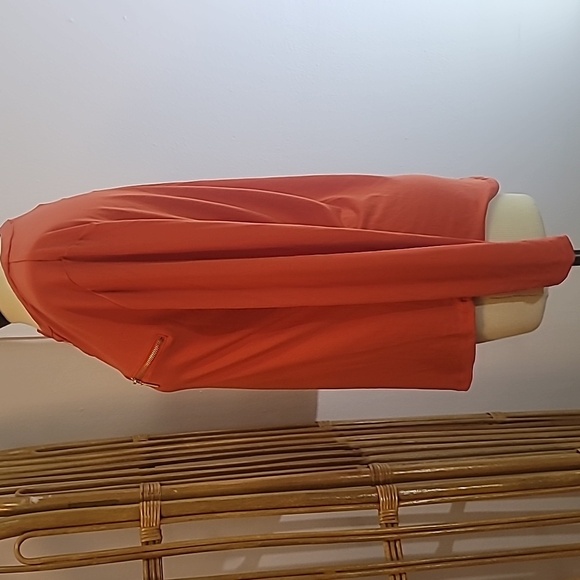 INC International Concepts orange gold zipper pockets long sleeve dress shirt - Picture 7 of 11